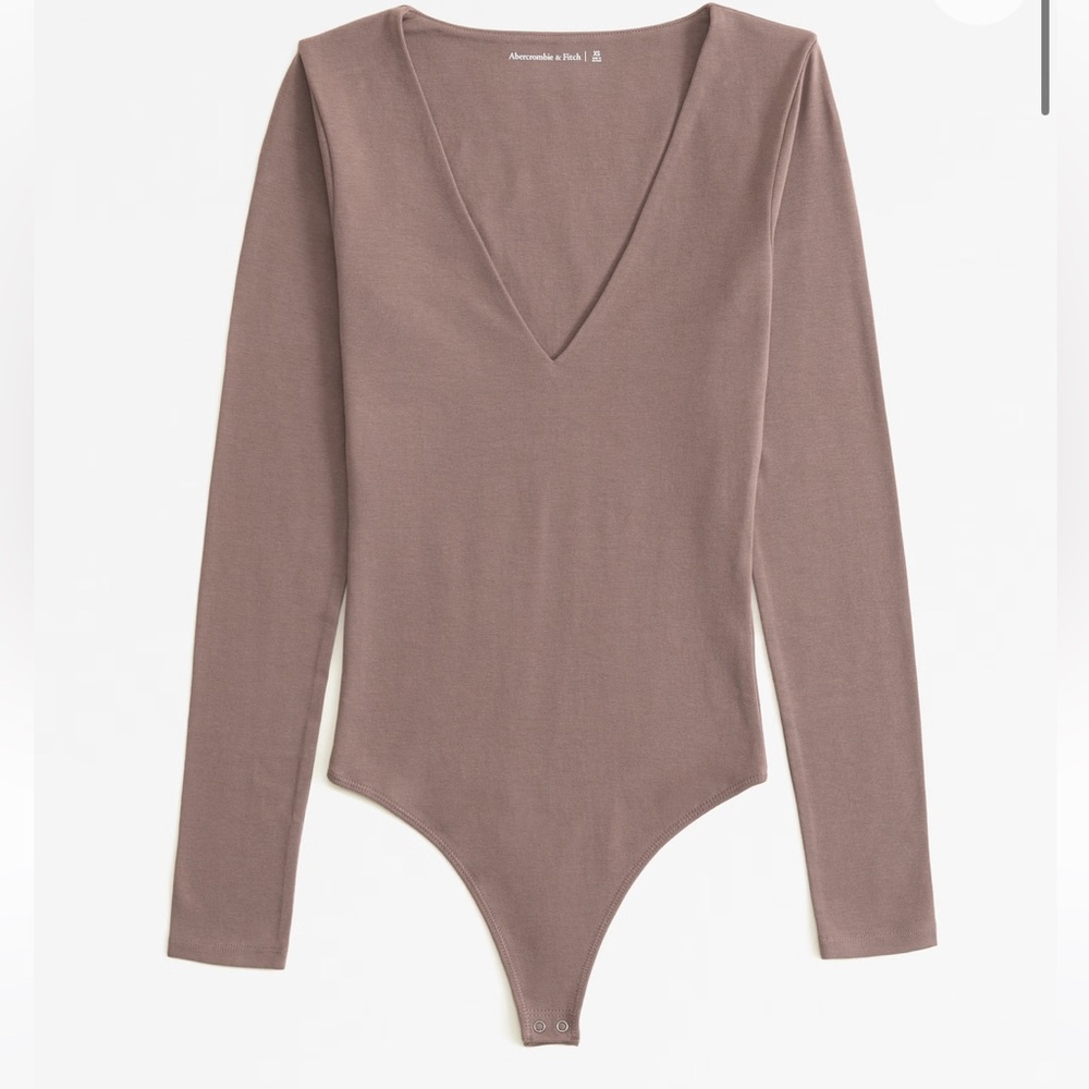 Brown Abercrombie v neck bodysuit